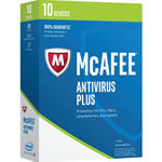 McAfee Antivirus 2017 - Subscrição de 1 ano - 10 dispositivos - Win, Mac, Android, iOS - Português (mini-box)